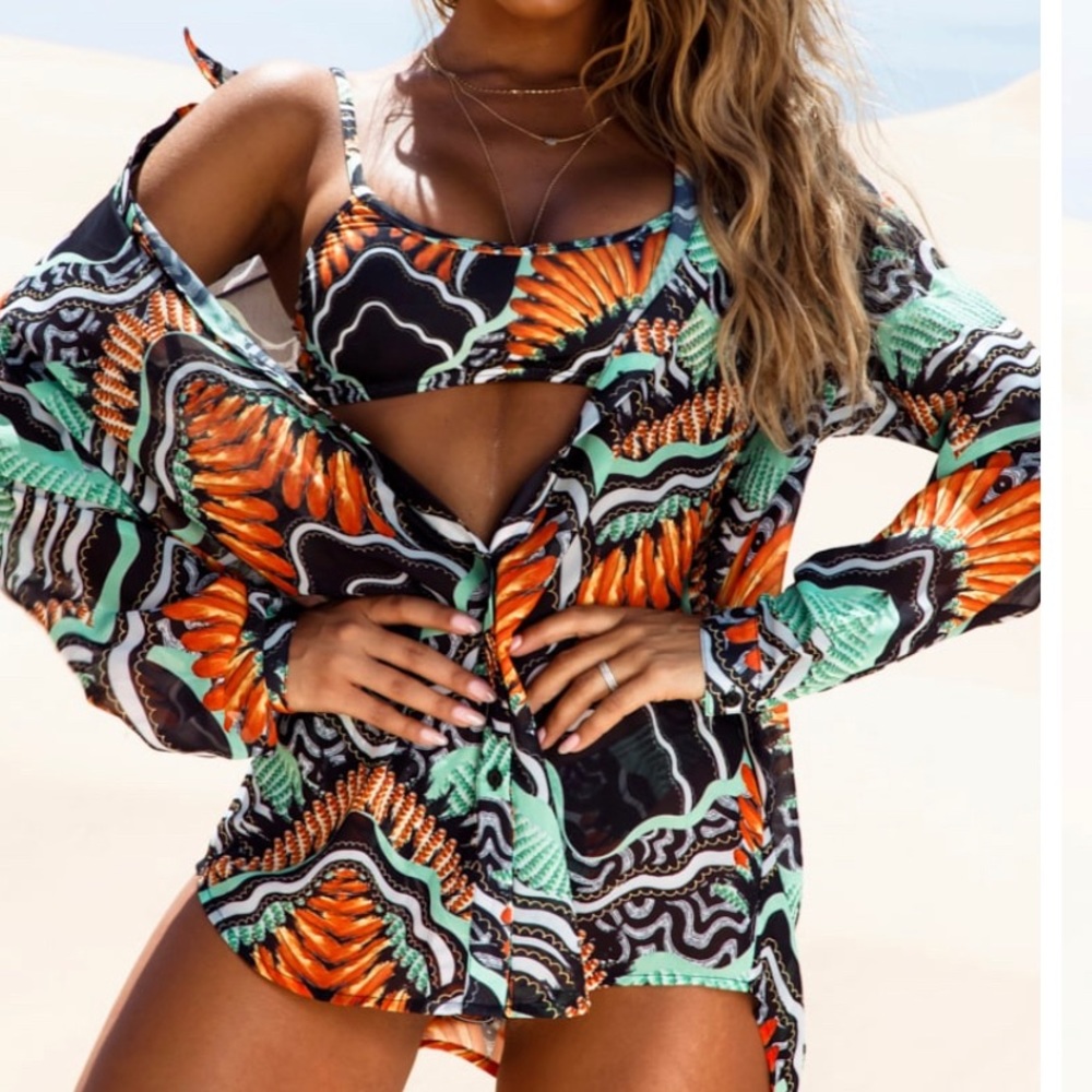 Tribal Beach cover up set